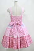 画像3: Angelic Pretty / ギンガム配色肩リボンジャンパースカート Free ピンク/ラベンダー H-25-04-17-1009-AP-OP-NS-ZH (3)