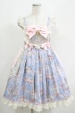 画像1: Lullaby（海外ロリータブランド） / Antique Doll Wallジャンパースカートセット M サックス H-25-04-17-1010-GO-OP-NS-ZH (1)