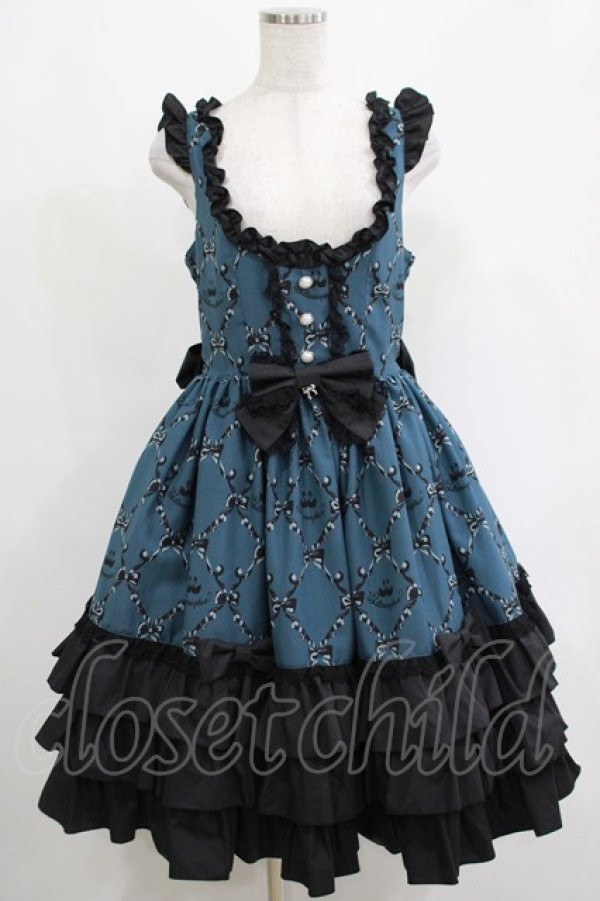 画像1: metamorphose / Dressy Ribbon フリルジャンパースカート サイズ1 グリーン H-25-04-17-1013-ME-OP-NS-ZH (1)
