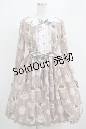 画像: Angelic Pretty / Chocolate Teatimeワンピース Free ブラウン H-25-04-17-1002-AP-OP-NS-ZH