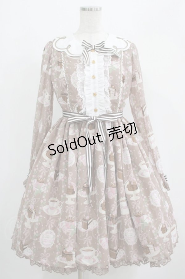 画像1: Angelic Pretty / Chocolate Teatimeワンピース Free ブラウン H-25-04-17-1002-AP-OP-NS-ZH (1)