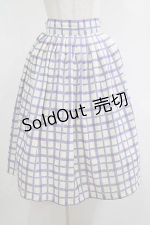 画像: an another angelus / ハンドペイントチェックスカート Free PURPLE H-25-04-17-1014-CA-SK-NS-ZH