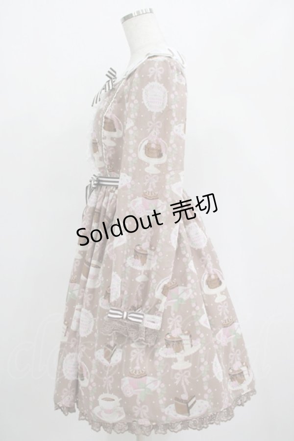 画像2: Angelic Pretty / Chocolate Teatimeワンピース Free ブラウン H-25-04-17-1002-AP-OP-NS-ZH (2)