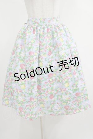 画像: Fi.n.t / フラワーベース柄スカート Free L,BLUE H-25-04-17-1016-CA-SK-NS-ZH