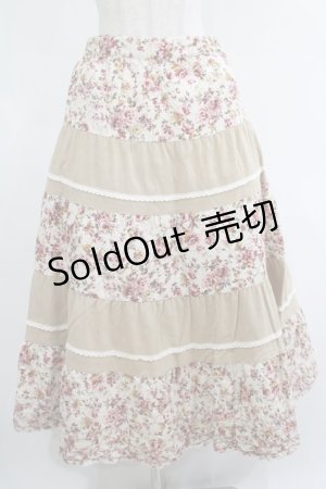 画像: PINK HOUSE / 花柄切換ロングスカート Free ベージュ H-25-04-17-1017-LO-SK-NS-ZH