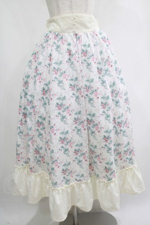 画像: Kurumi Collaboration / 花柄コルセット風スカート L オフ H-25-04-17-1019-GO-SK-NS-ZH