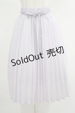 画像: F&A / チェックアコーディオンプリーツスカート Free LAV×WH H-25-04-17-1020-LO-SK-NS-ZH