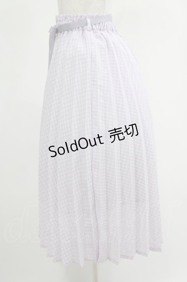画像2: F&A / チェックアコーディオンプリーツスカート Free LAV×WH H-25-04-17-1020-LO-SK-NS-ZH (2)