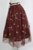 画像2: an another angelus / フラワーロゴ刺繍チュールスカート Free Bordeaux H-25-04-17-1025-CA-SK-NS-ZH (2)