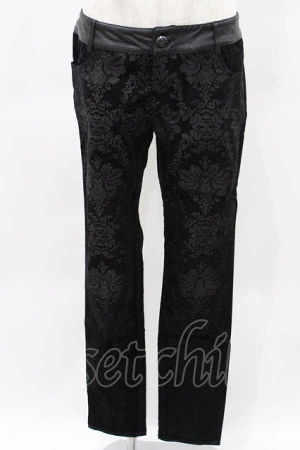 画像1: PUNK RAVE / Rock Gothic Printed Pattern Black Pants L ブラック H-25-04-17-022-PU-PA-KB-ZH (1)