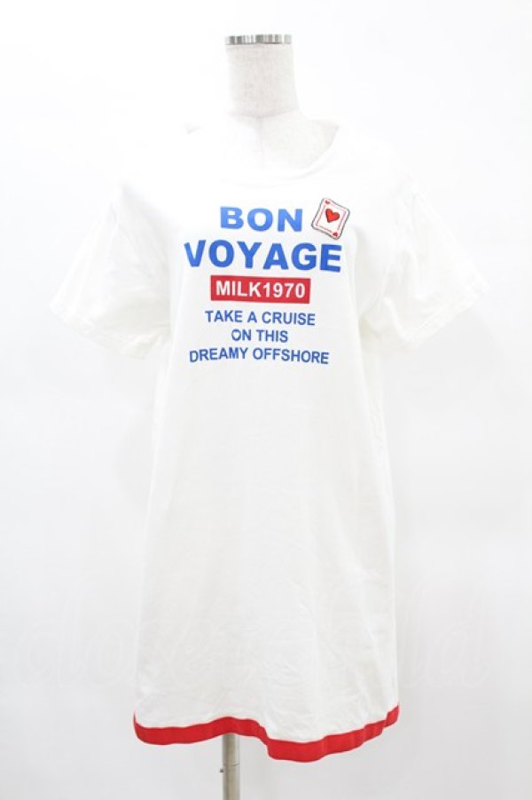 画像1: MILK / BON VOYAGEロングTee  ホワイト H-25-04-18-034-ML-TO-KB-ZH (1)