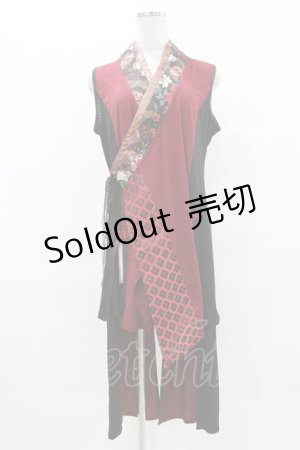 画像: Qutie Frash / アシメインナーチュニック  黒×赤 H-25-04-18-004-QU-TO-KB-ZH