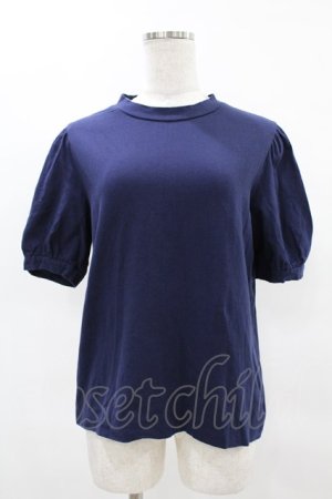 画像: Jane Marple / Tulle Frill Puffy Sleeve Pullover  ネイビー H-25-04-18-047-JM-TO-KB-ZH