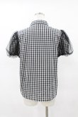 画像2: Candy Stripper / TULLE PUFF GINGHAM SHIRT 2 黒 H-25-04-18-051-PU-BL-KB-ZH (2)
