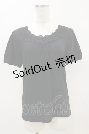 画像: axes femme / ストーン使いプルオーバー M ブラック H-25-04-18-1048-AX-TO-NS-ZH