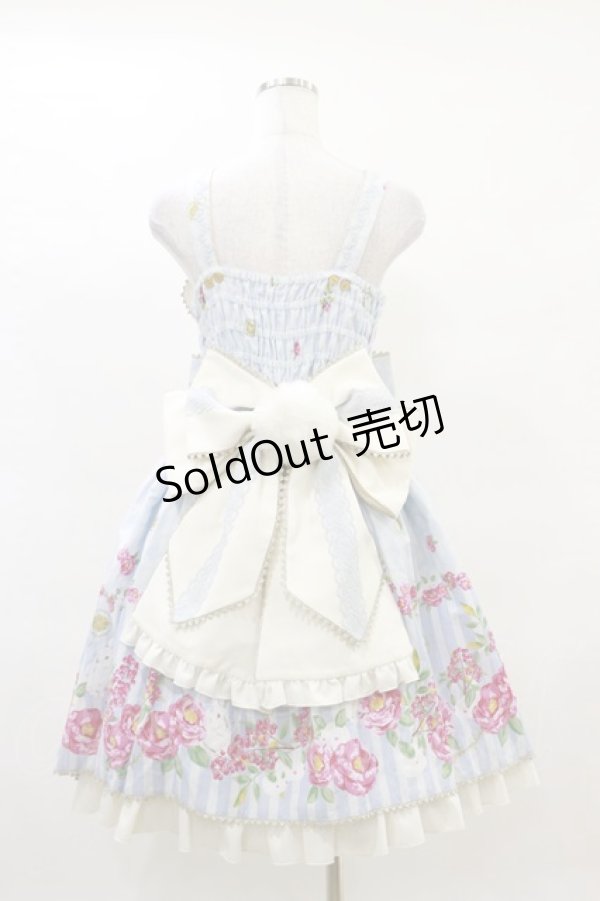 画像2: metamorphose / 風花のゆきうさぎプリーツジャンパースカート Free サックス H-25-04-18-1077-ME-OP-NS-ZH (2)
