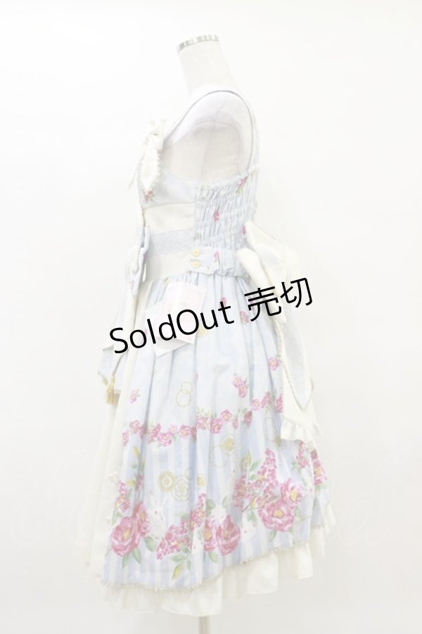 画像3: metamorphose / 風花のゆきうさぎプリーツジャンパースカート Free サックス H-25-04-18-1077-ME-OP-NS-ZH (3)