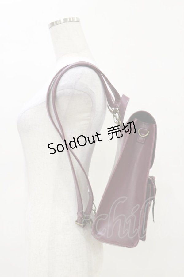 画像2: axes femme / デザインポケットサッチェル  ボルドー H-25-04-18-1019-AX-BG-NS-ZH (2)