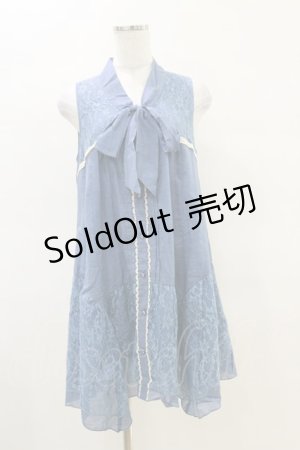 画像: axes femme / レース切替チュニック M ブルー H-25-04-18-1025-AX-BL-NS-ZH