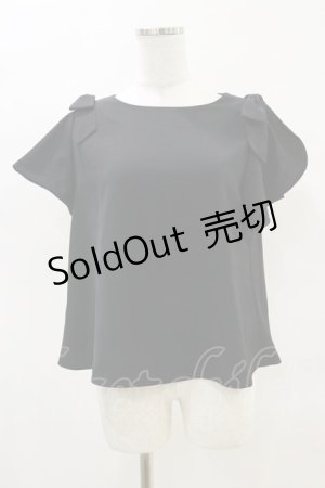画像: an another angelus / ラッフルスリーブリボントップス Free BLACK H-25-04-18-1027-CA-TO-NS-ZH