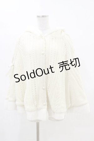 画像: axes femme / 裏ボアニットケープポンチョ M オフ H-25-04-18-1029-AX-CO-NS-ZH