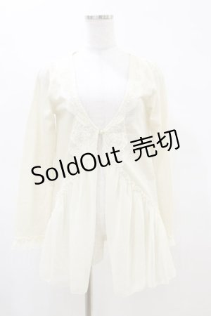 画像: axes femme / シフォンフリルボレロ M アイボリー H-25-04-18-1032-AX-TO-NS-ZH