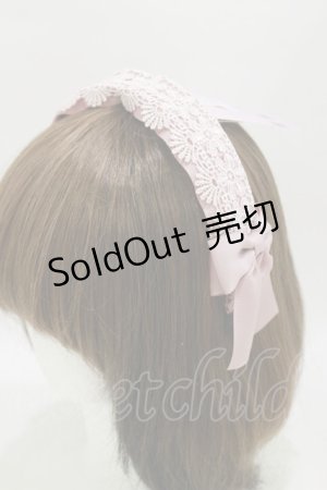画像: m petit by misako / AMレースカチューシャ  ピンク H-25-04-18-1005-LO-AC-NS-ZH