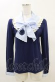 画像1: axes femme / ストライプリボントップス M ネイビー H-25-04-18-1041-AX-TO-NS-ZH (1)
