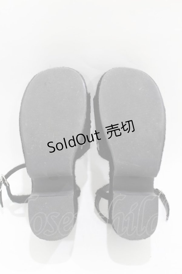 画像3: Candy Stripper / LITTLE FLOWERサンダル S ブラック H-25-04-18-001-PU-SH-KB-ZH (3)