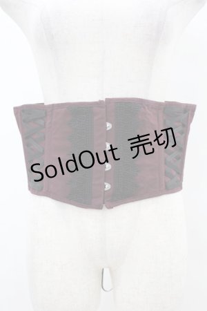 画像: ATELIER PIERROT / -Blooming Rose- ショートコルセット 2 ボルドー H-25-04-18-002-EL-ZA-KB-ZH