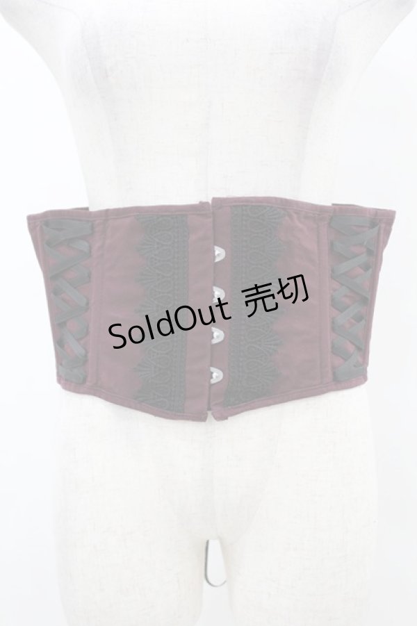 画像1: ATELIER PIERROT / -Blooming Rose- ショートコルセット 2 ボルドー H-25-04-18-002-EL-ZA-KB-ZH (1)