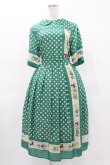 画像1: Jane Marple / Polka dots parade Colette dress M グリーン H-25-04-18-010-JM-OP-ET-ZH (1)