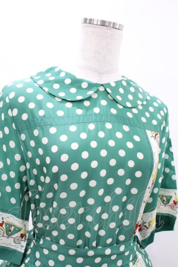 画像4: Jane Marple / Polka dots parade Colette dress M グリーン H-25-04-18-010-JM-OP-ET-ZH (4)