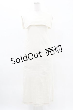 画像: merry jenny / 配色ステッチセーラーワンピース  アイボリー H-25-04-18-012-LO-OP-KB-ZH