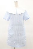 画像1: Candy Stripper / LITTLE TEDDY GINGHAM ONE-PIECE M サックス H-25-04-18-022-PU-OP-KB-ZH (1)