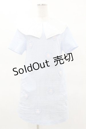 画像: Candy Stripper / LITTLE TEDDY GINGHAM ONE-PIECE M サックス H-25-04-18-022-PU-OP-KB-ZH