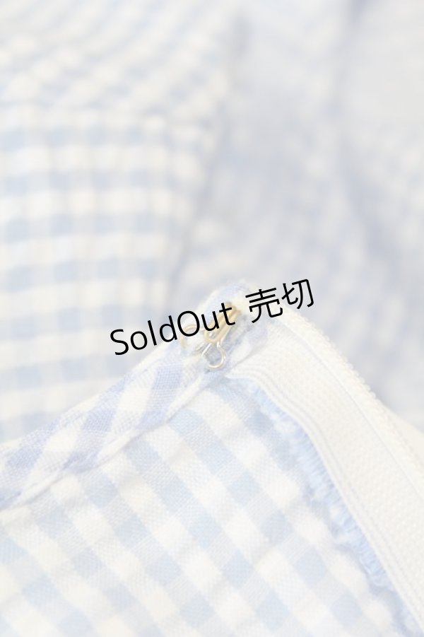 画像3: Candy Stripper / LITTLE TEDDY GINGHAM ONE-PIECE M サックス H-25-04-18-022-PU-OP-KB-ZH (3)