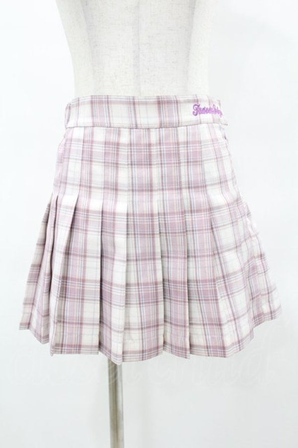 画像1: TRAVAS TOKYO / Check pleated skirt  ラベンダーピンク H-25-04-18-028-PU-SK-KB-ZH (1)