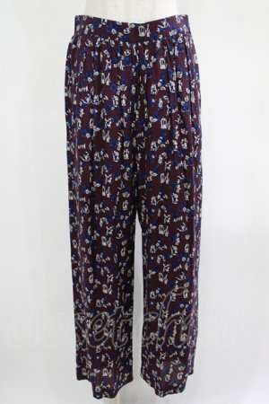 画像: Jane Marple Dans Le Salon / Dance with roses dress pants  ボルドー H-25-04-19-027-JM-PA-KB-ZH