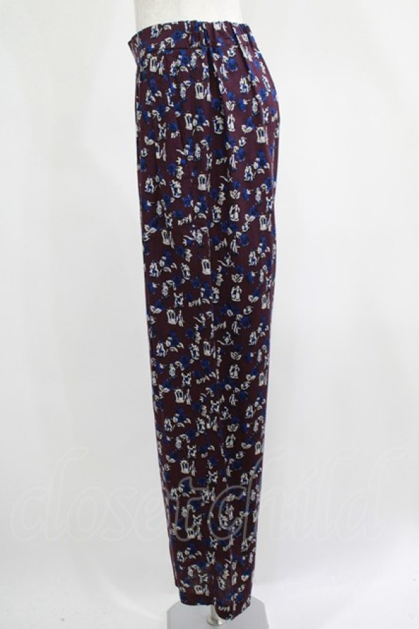 画像2: Jane Marple Dans Le Salon / Dance with roses dress pants  ボルドー H-25-04-19-027-JM-PA-KB-ZH (2)