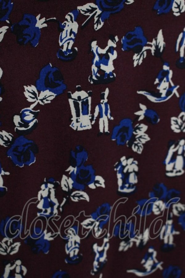 画像4: Jane Marple Dans Le Salon / Dance with roses dress pants  ボルドー H-25-04-19-027-JM-PA-KB-ZH (4)