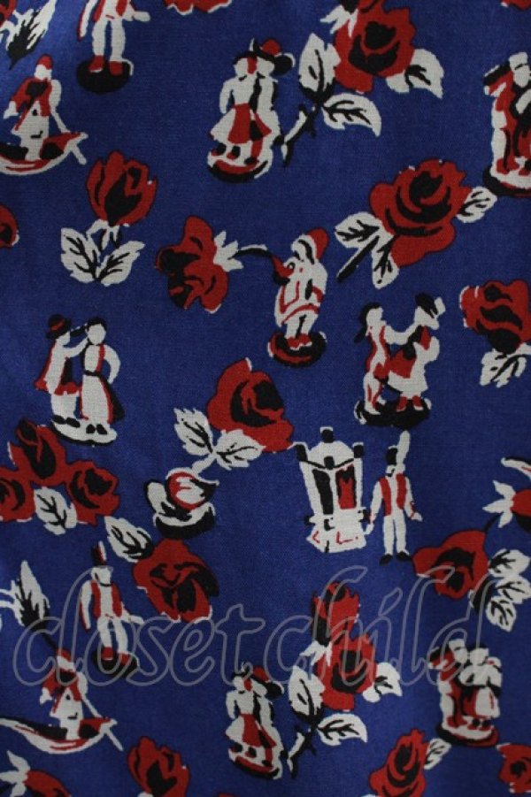 画像4: Jane Marple Dans Le Salon / Dance with roses dress pants  ネイビー H-25-04-19-028-JM-PA-KB-ZH (4)