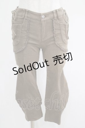 画像: Ozz oneste / サイドレースアップパンツ　  茶 H-25-04-19-029-OO-PA-KB-ZH