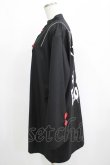 画像2: REFLEM / ショルダーZIPチャイナシャツ  黒×赤 H-25-04-19-036-PU-BL-KB-ZH (2)