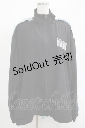 画像: NieR Clothing / レースフリルジャージ  ブラック×サックス H-25-04-19-037-PU-TO-KB-ZH