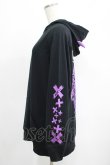 画像2: NieR Clothing / ツノフードプルパーカー  黒×紫 H-25-04-19-040-PU-TO-KB-ZH (2)
