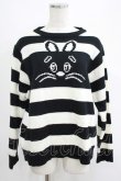画像1: Candy Stripper / HIDE BUNNY BORDER KNIT  ホワイト×ブラック H-25-04-19-042-PU-TO-KB-ZT103 (1)
