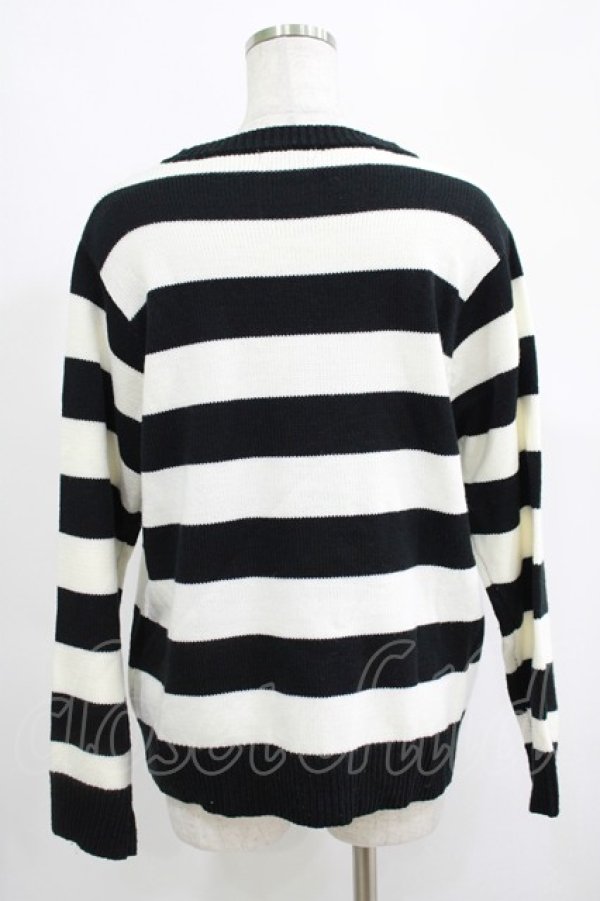 画像3: Candy Stripper / HIDE BUNNY BORDER KNIT  ホワイト×ブラック H-25-04-19-042-PU-TO-KB-ZT103 (3)