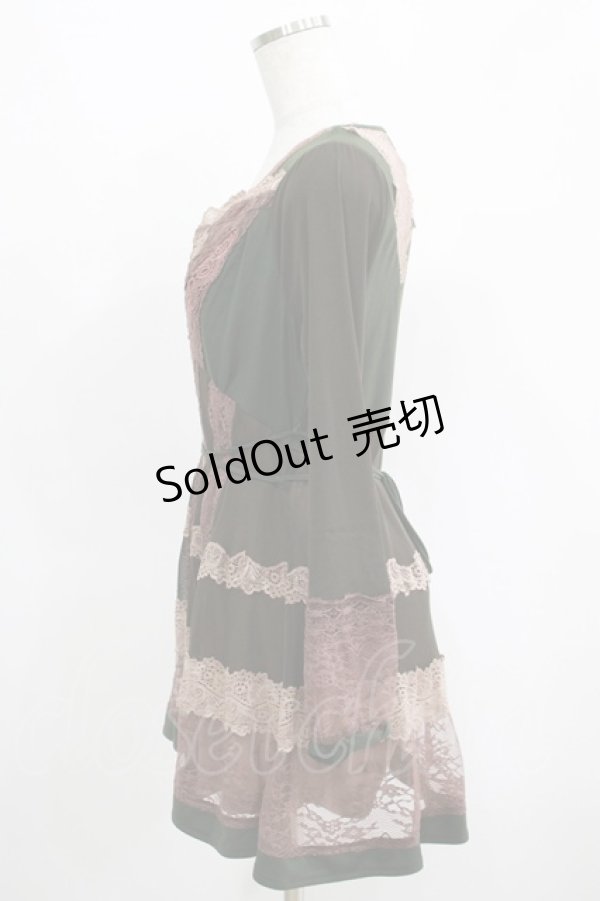 画像2: OZZ ANGELO / 刺繍レースチュニック  緑 H-25-04-19-045-OO-TO-KB-ZH (2)