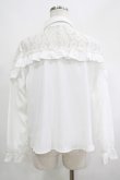 画像3: NieR Clothing / レース切替ブラウス  白 H-25-04-19-051-PU-BL-KB-ZH (3)